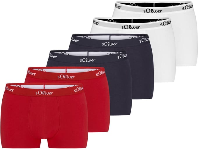 s.Oliver Heren retro short / pant 6 pack Basic
