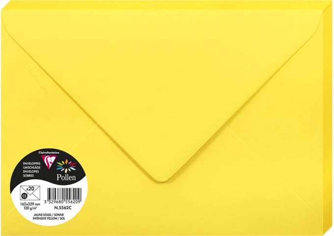 Stuifmeel van Clairefontaine enveloppe C5, knop groen