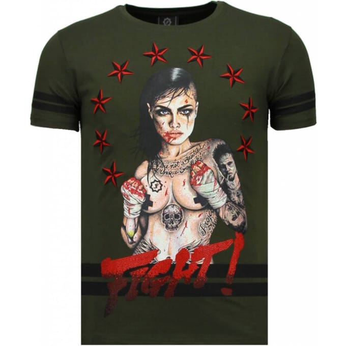Local Fanatic Fighter! rhinestone t-shirt