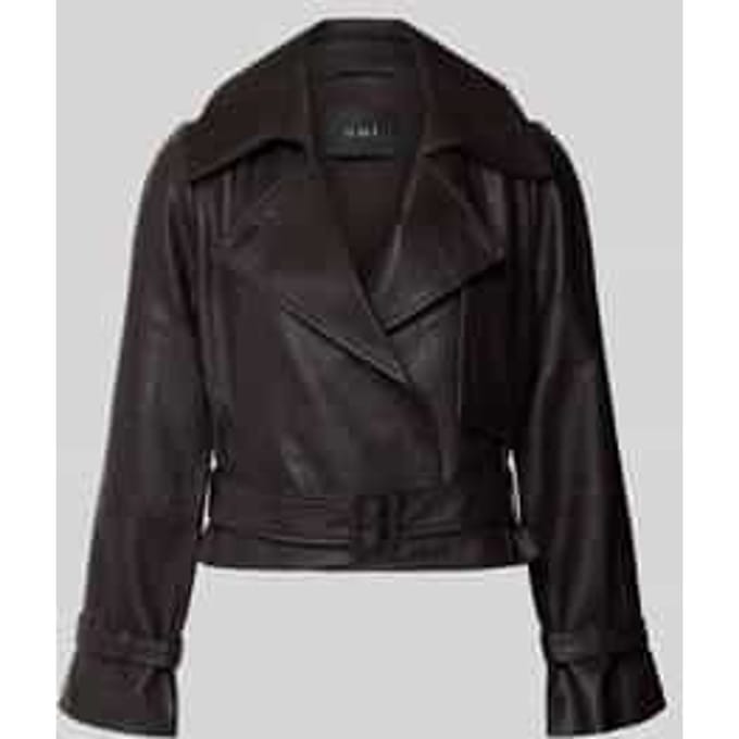 Jack in leerlook met reverskraag en riem