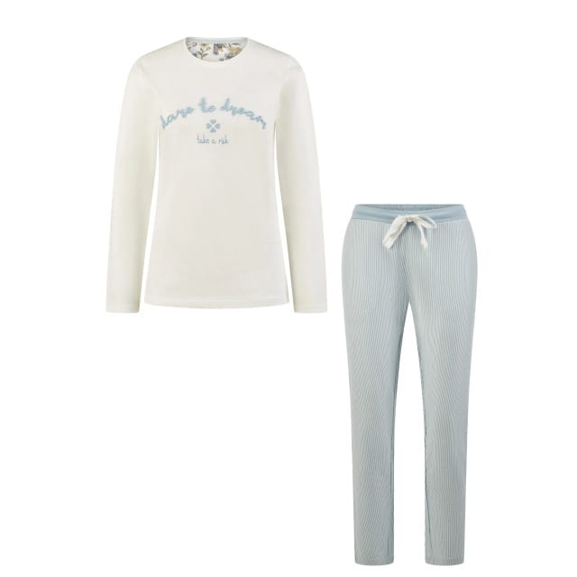 By Louise Dames Pyjama Set Lang Dare To Dream Wit - Maat M