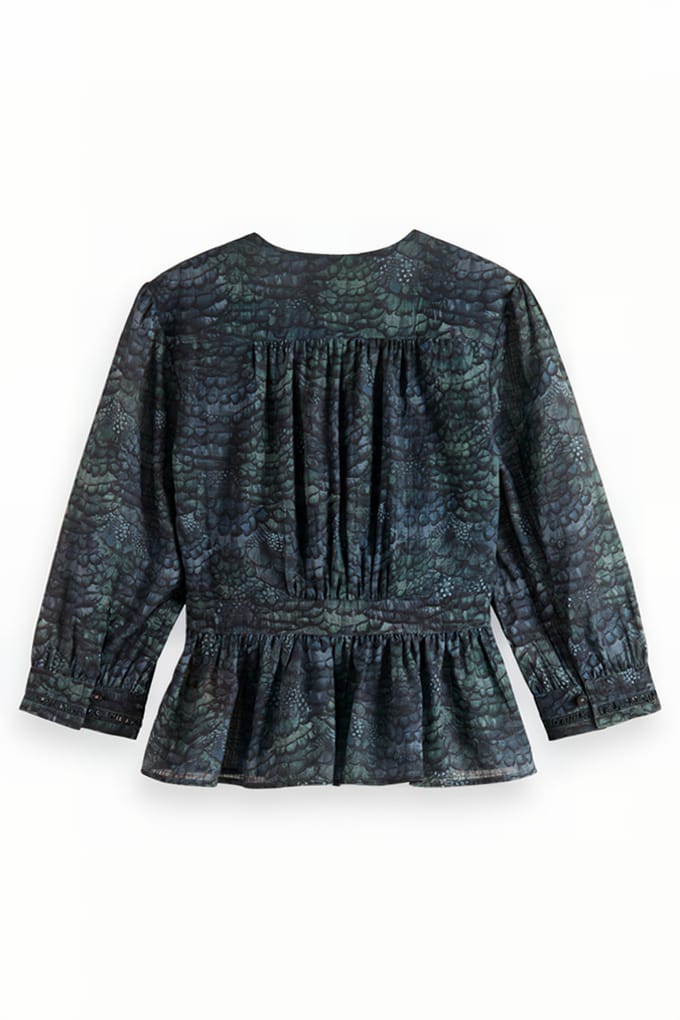 Scotch & Soda Wrap Top Feather Bottle Green Taglia: 36 | Magliette intime Outlet | Donna | Verde