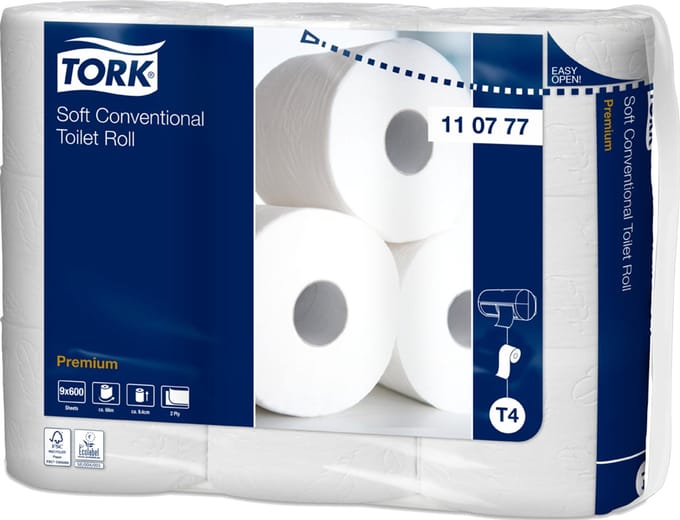 TORK toiletpapier 2-laags wit T4 systeem premium kwaliteit