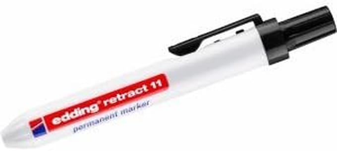 Permanente Stift met Indrukmechanisme, Zwart, 1.5-3 mm
