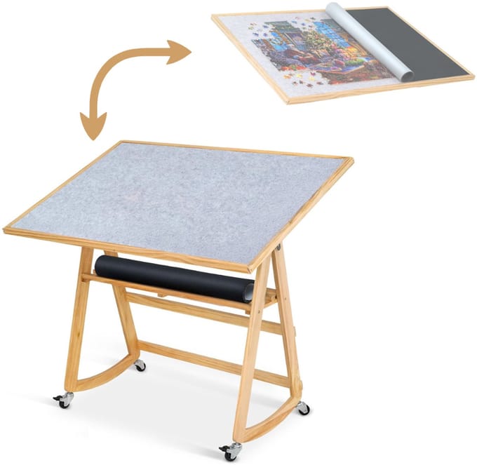 Puzzeltafel - Puzzelmat - Puzzelmap - Puzzelbord - Lichtgrijs