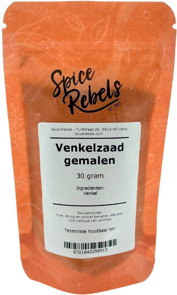 Spice Rebels - Venkelzaad gemalen - zak 30 gram