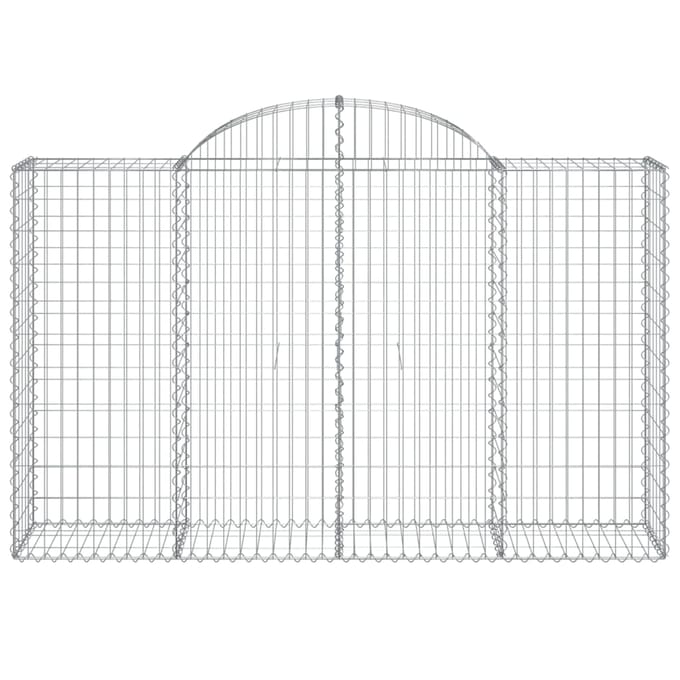 vidaXL - Schanskorven - 18 - st - gewelfd - 200x50x120/140 - cm - ijzer