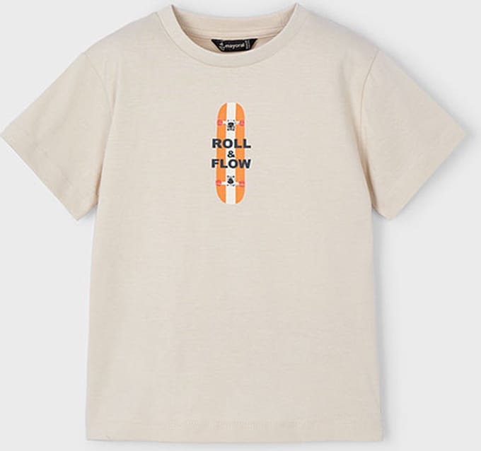 MAYORAL - T-shirt - Maat 116 - Jongens - Creme -