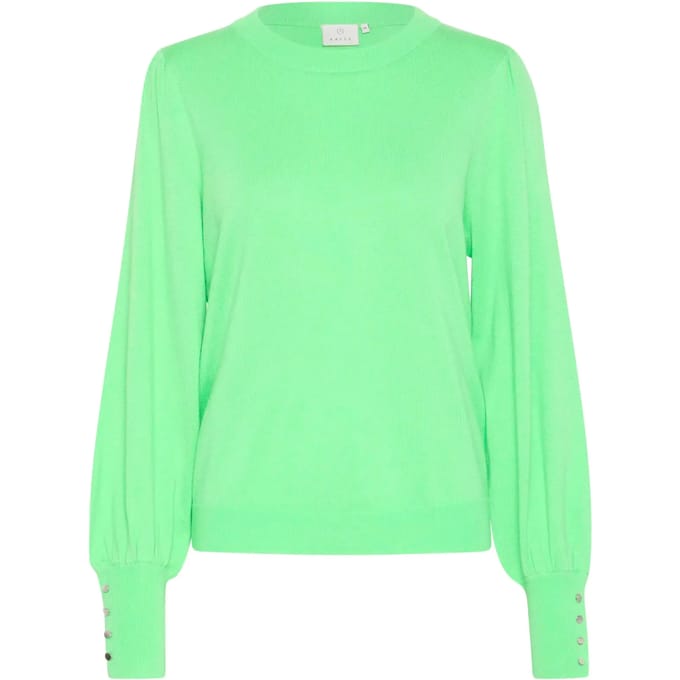 Kaffe KAlizza Round Neck Knit Pullover Buttons Dames Trui - Maat M