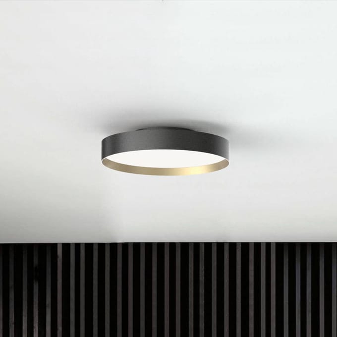 LOOM DESIGN LED plafondlamp Lucia zwart/goudkleurig Ø 60 cm
