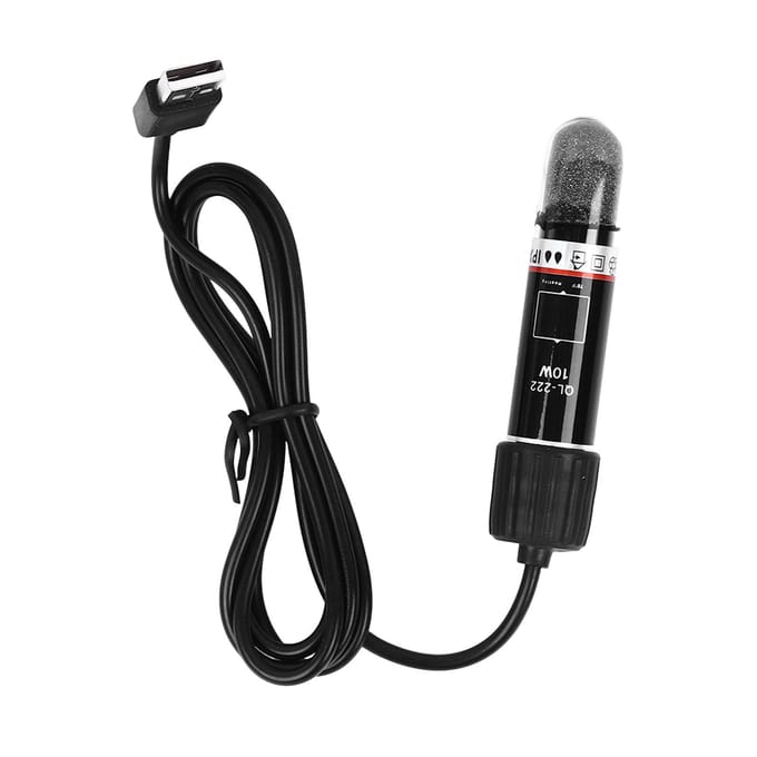 Kleine Aquariumverwarmer USB Verwarming Dompelbare Aquariumverwarmer Laagspanning Constante Temperatuur black