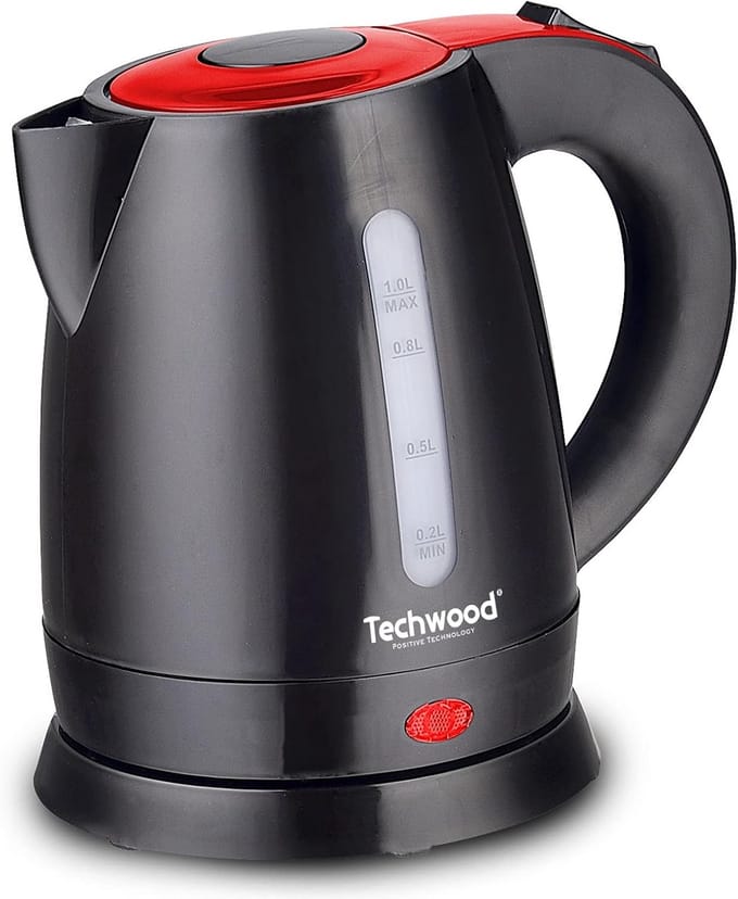 Elektrische waterkoker 1 liter - Zwart/Rood