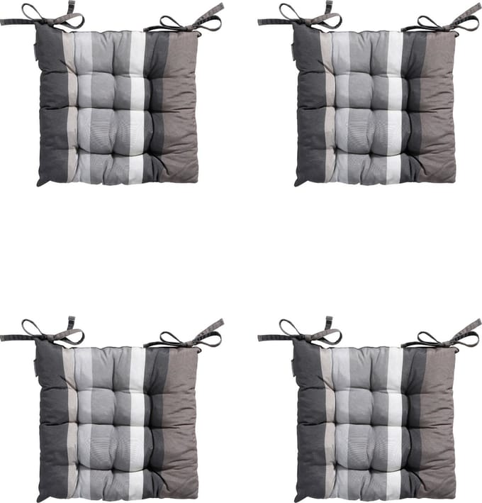 Madison - Zitkussen - Universeel - 4st - 46x46cm - Stripe Grey - Grijs