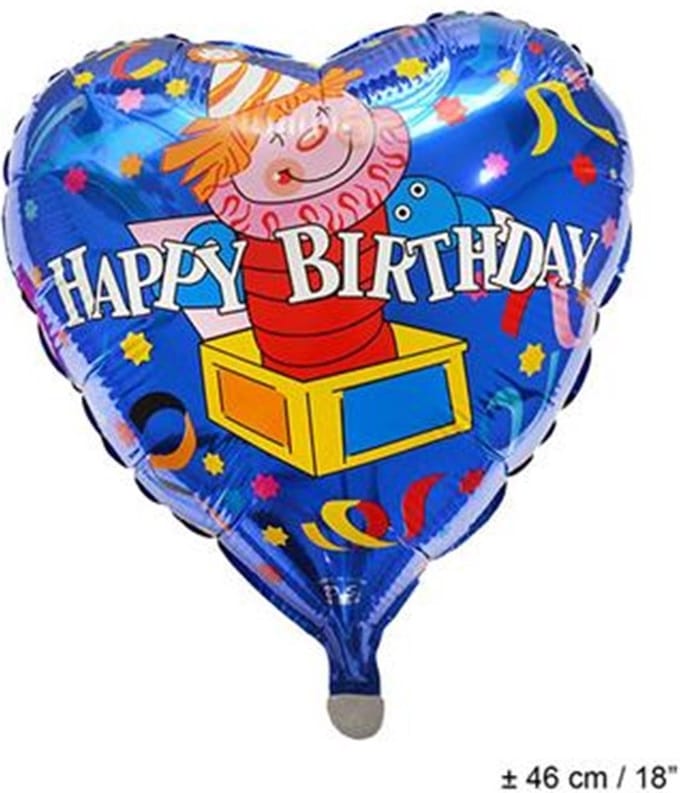 Folieballon HAPPY BIRTHDAY kind blauw - 45 x 30 cm
