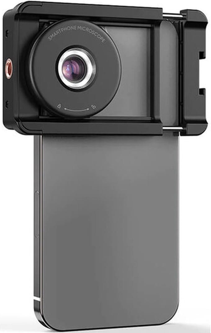 DrPhone APL-09 100X Smartphone Microscoop - Autofocus met LED-licht - Universele Microscooplens Met CPL Filter - Zwart