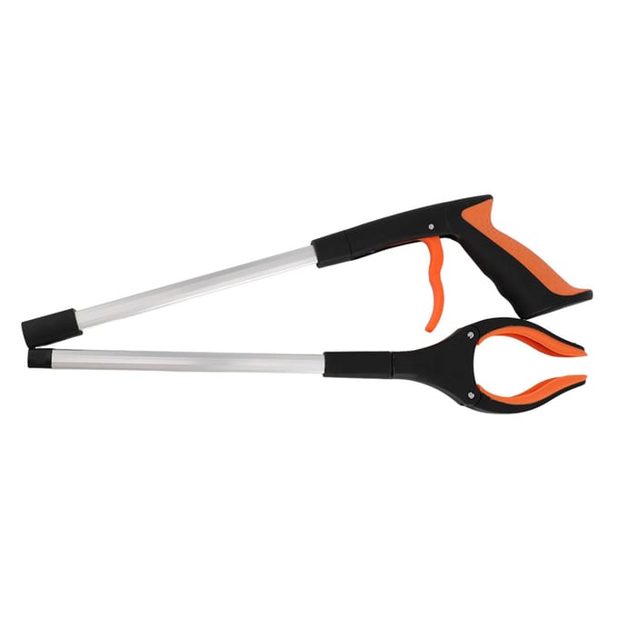 Outil Pince Atteignable Pliable Léger Rotatif Multifonctionnel Pratique Pince à Déchets orange