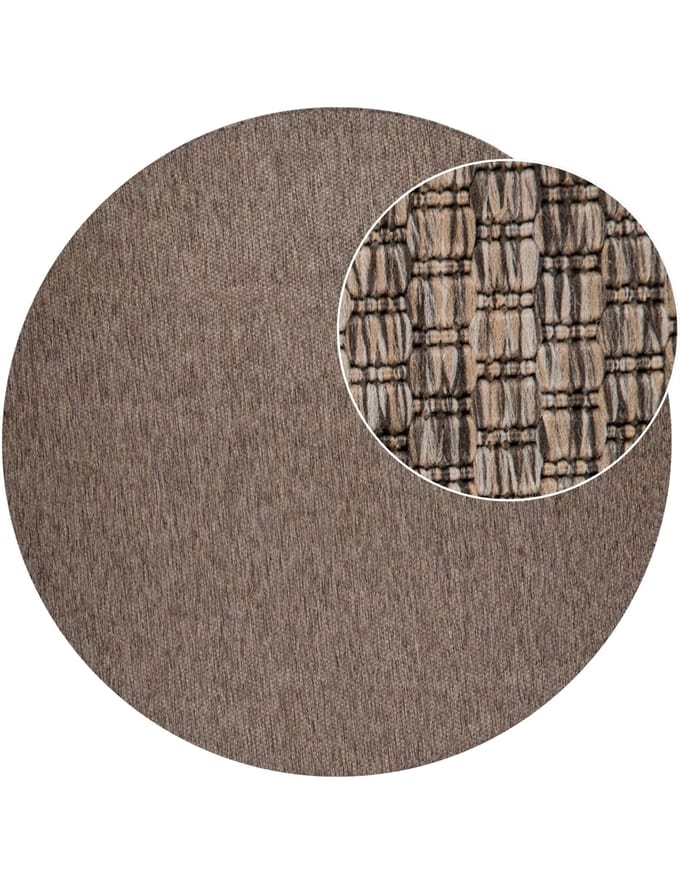 Binnen- en buitenkleed Venezia taupe 200 cm rond