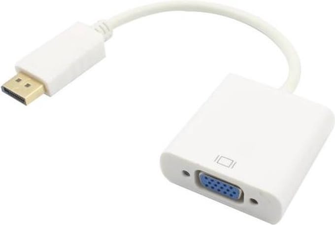 XIB Displayport naar VGA adapter / DP to VGA adapter - Wit