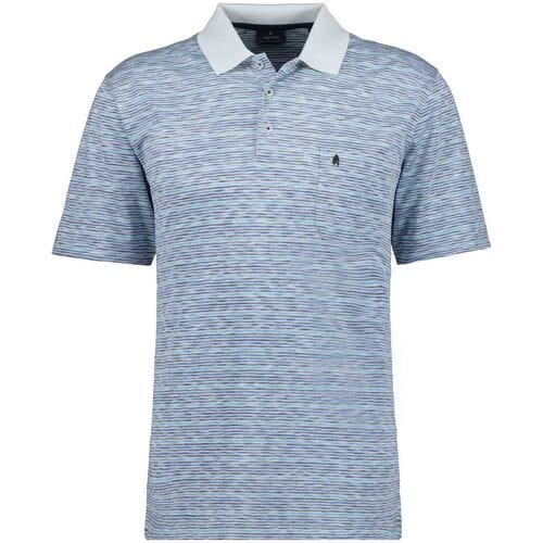 Ragman Polo Soft Knit Easy Care Stripe Dove-Multi / male