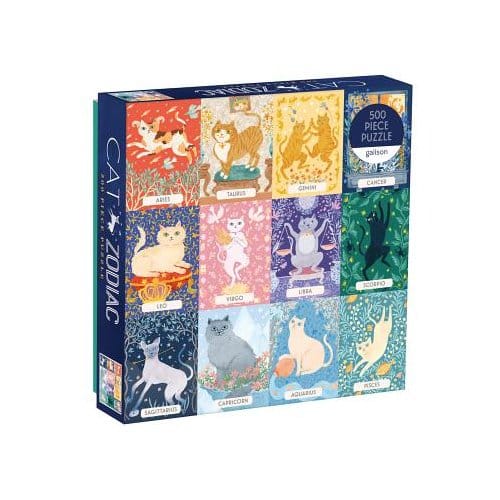 Cat Zodiac 500 Piece Puzzle - Sarah McMenemy