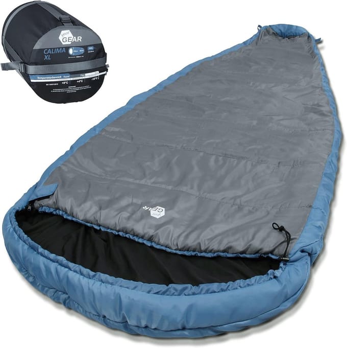 Extreem Brede Campingslaapzak tot -10 °C - 230x110cm met Capuchon