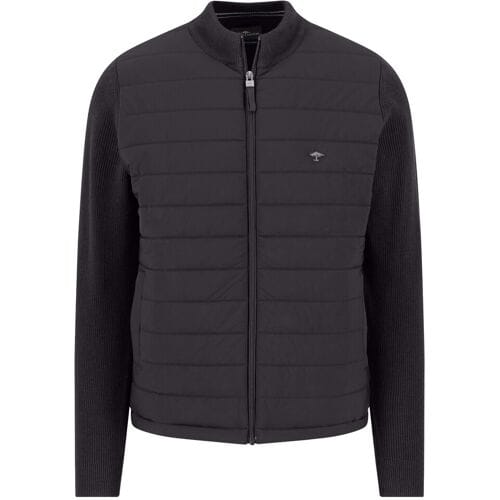 Fynch-Hatton Vest Hybrid Cardigan Charcoal / male