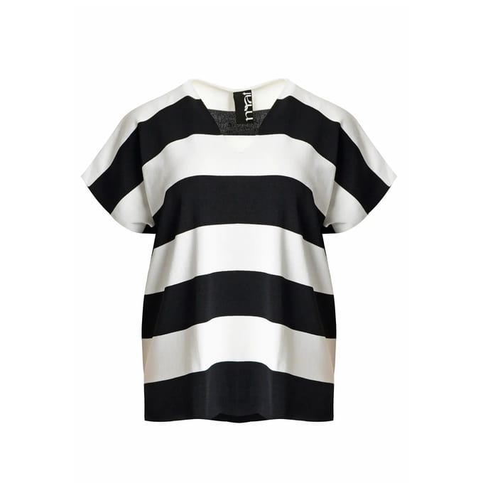 V-hals T-shirt in breisel vrouw Mat Fashion