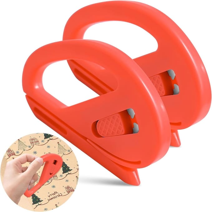 Efficiënte 2-Pack Geschenkpapier Snijders met Verborgen Bladen - Perfect voor Verjaardagen, Kerst en Creatief Knutselen