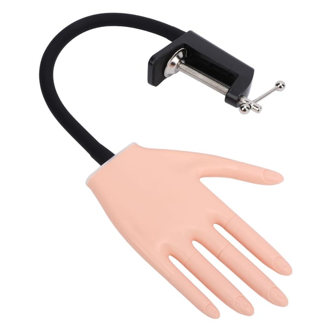 Main d'entraînement pour manucure, modèle de main pour ongles, main de mannequin, doigts amovibles, main artificielle avec support pour black