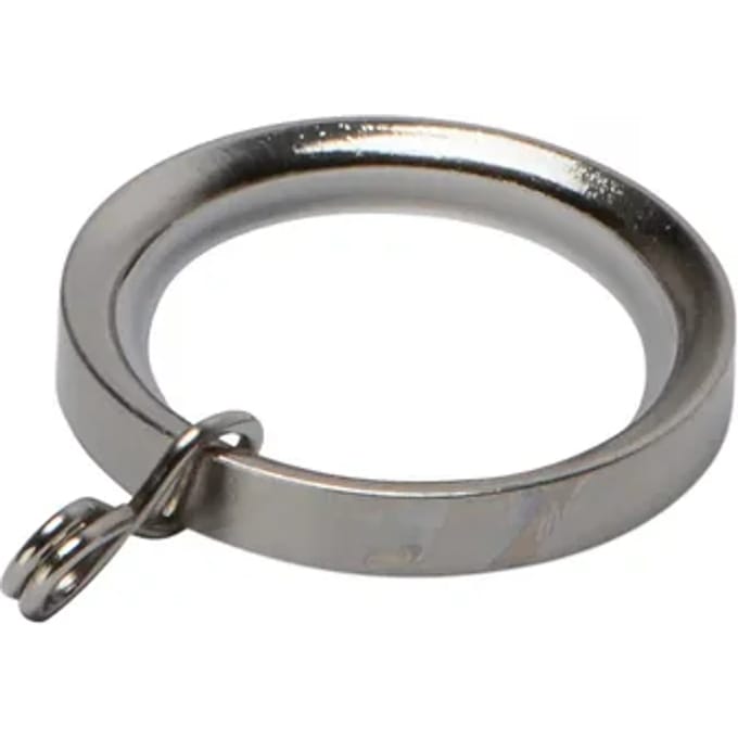 Decomode - Gordijnring - Metaal - Geborsteld Nikkel - Dia. 20mm - 10 Stuks
