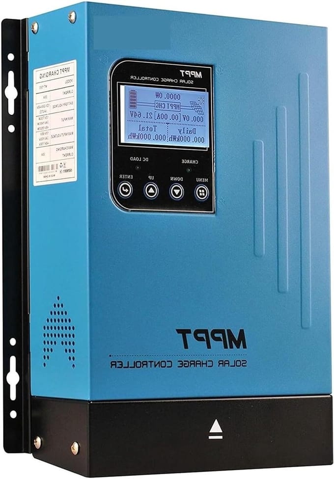 Zonne-laadregelaar, 60A MPPT Solar Charge Controller 12V24V48V Auto Battery Regulator Panel Max 150V Input For Lithium Sealed Gel And Flooded(Blue)
