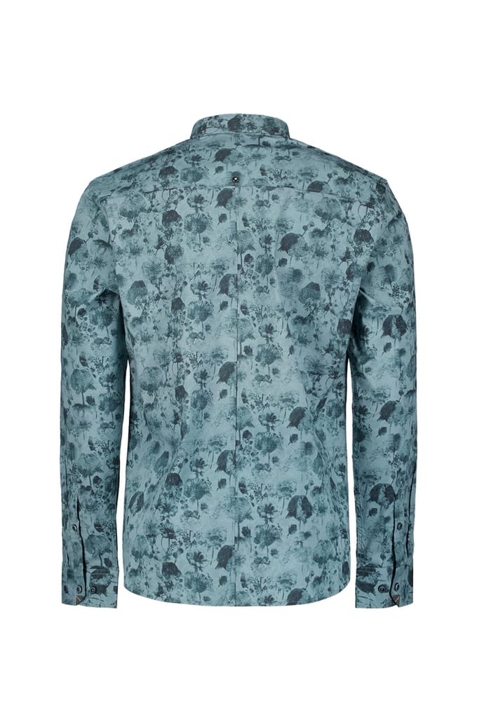 No Excess Shirt Stretch Allover Printed Deep Blue Größe: XL | Casual hemden Outlet | Herren | Blau