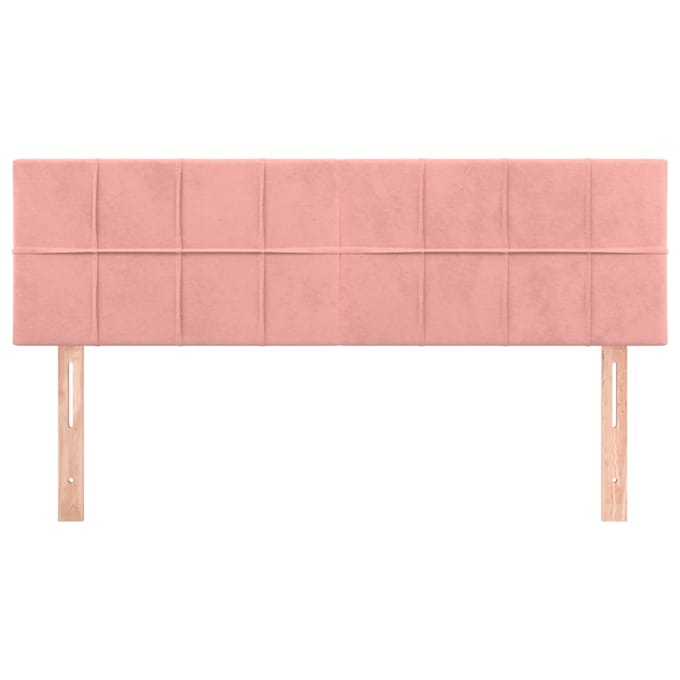 vidaXL - Hoofdborden - 144x5x78/88 - cm - fluweel - roze
