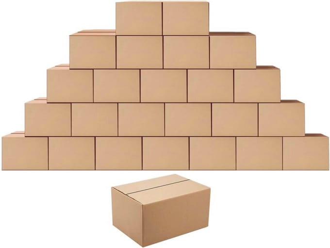 Verhuisdozen 8x6x4 inch - Kartonnen Dozen voor Verzending (25 Stuks)