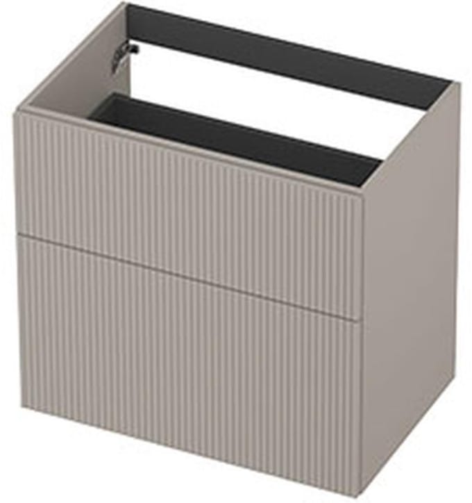 INK - Onderkast 2L A-sym Gelakt Gefr. Front - 700x450x650 Mm - Kasjmier Grijs