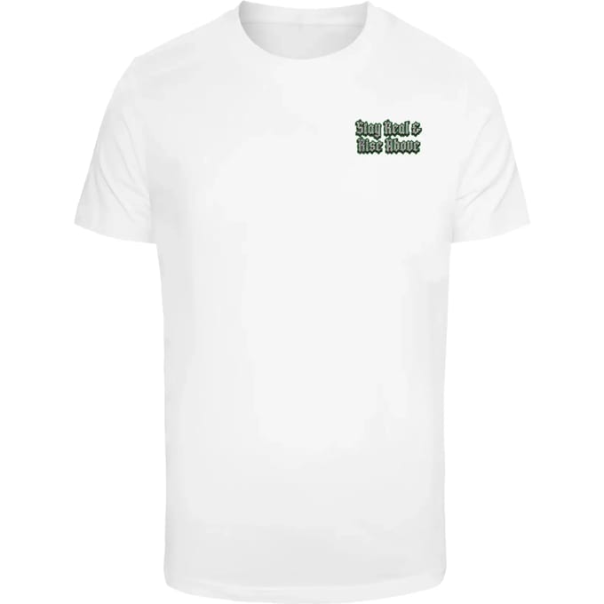 Mister Tee - Stay Real & Rise Above Heren Tshirt - M - Wit