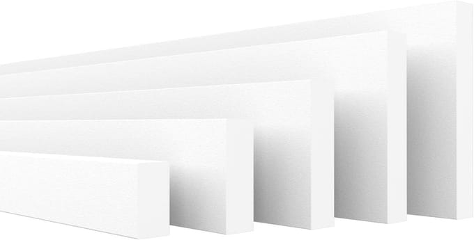 Platte lijsten voor muur- en plafondafwerking