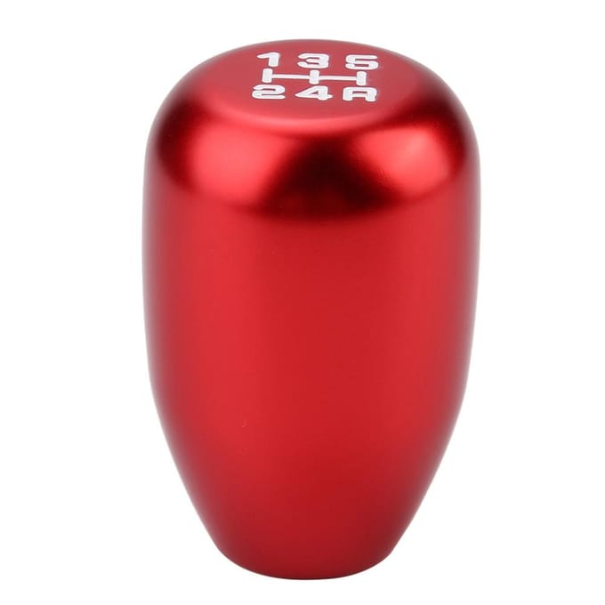 Auto 5-traps Handgeschakelde Versnellingspook Pookknop met 3 Adapters 8 10 12mm rood