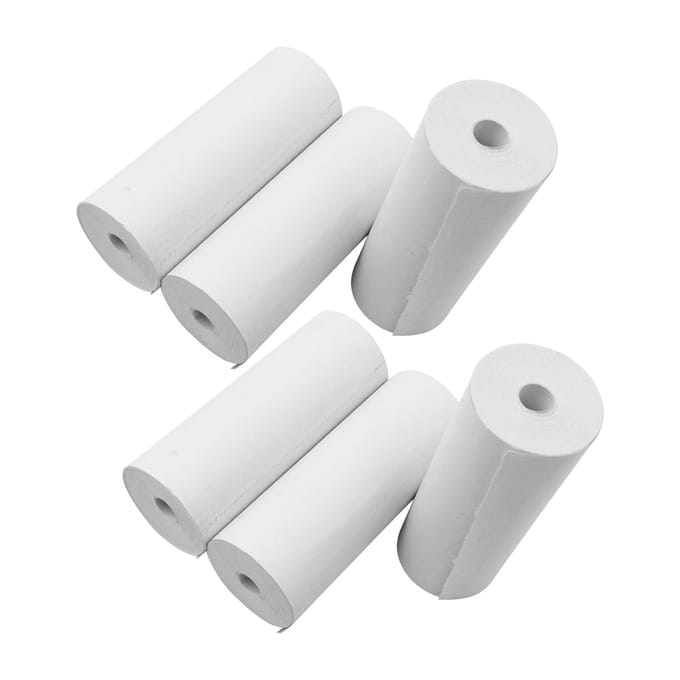 Thermische papierrollen 80x30mm kassabonpapier kassapapierrollen voor supermarkt POS kassabonprinter, 6 rollen 6 Rolls wit