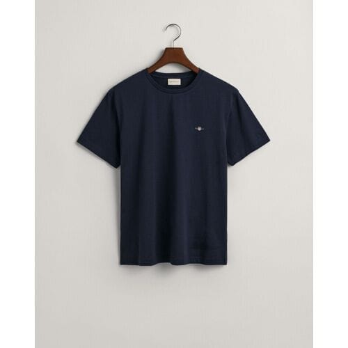 Gant T-Shirt Regular Uni Fine Shield Embroidery Avond Blauw / male