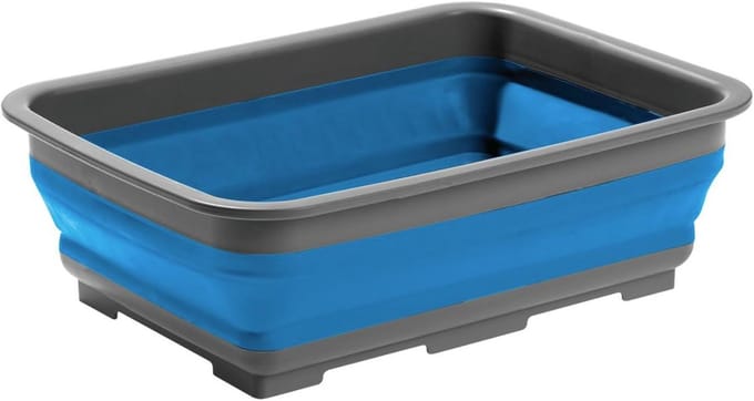 Opvouwbare Wasbak - Draagbare Container - Kamperen Buiten - Compact Opvouwbaar - Grote Inhoud - Blauw