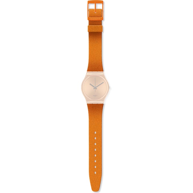 Swatch Plastic - Originals Medium (34mm) /Access/Solar/Musicall/Stop - G/SK/SL/SR/SS/SO28 AGO111 GO111 Deep Orange Horlogeband