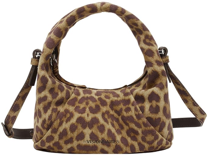 LES VISIONNAIRES Greta Mini Essential Handtas Leder 23 cm - Dames - leo print