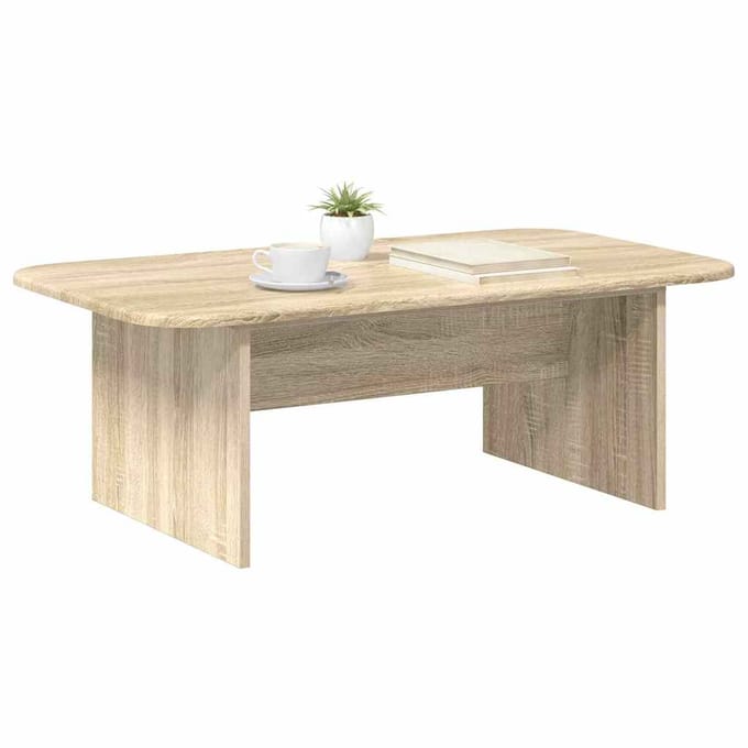vidaXL - Salontafel - Sonoma - Eik - 93 - x - 53 - x - 33 - cm - Bewerkt - hout
