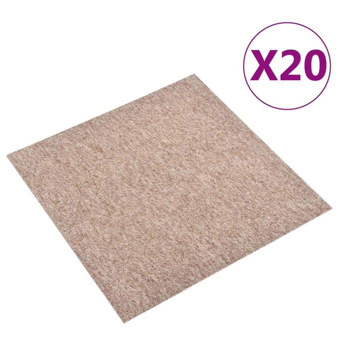 vidaXL - Tapijt - 20 - st - Beige - 50 - x - 50 - cm - 100% - Polypropyleen