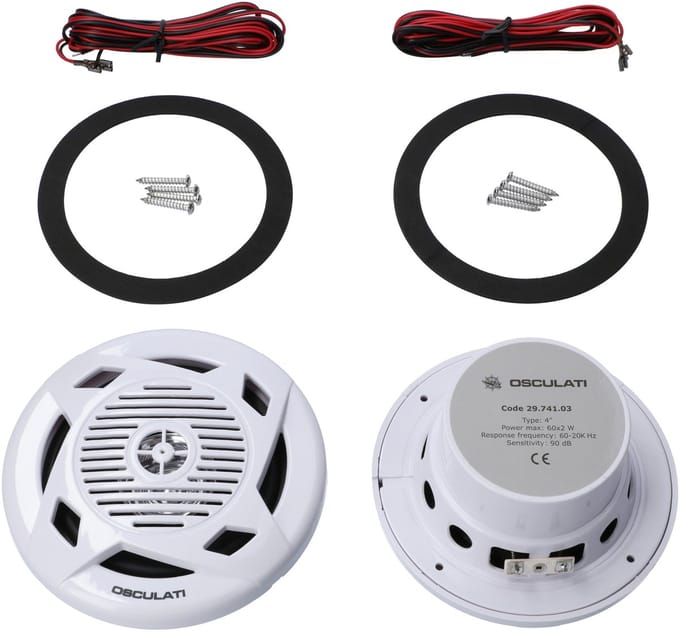 Spatwaterdichte 4" speakers 60 watt
