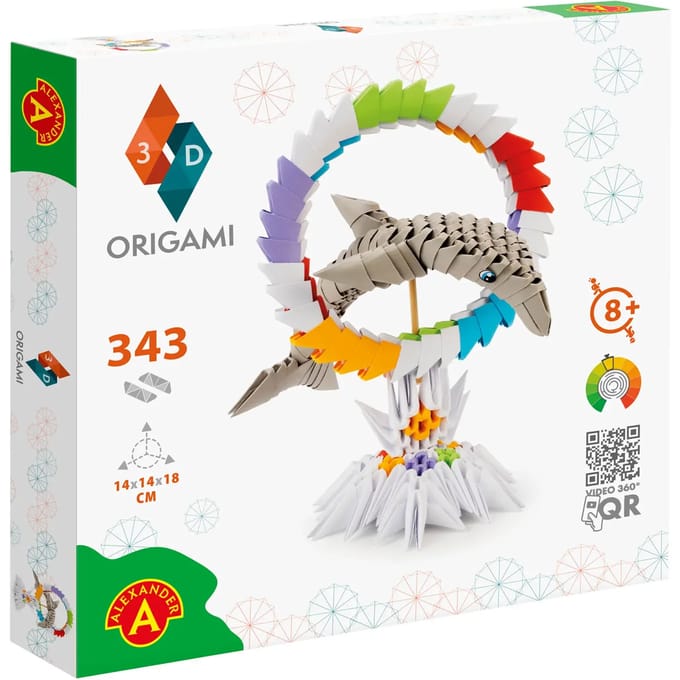 Origami 3D van 343 delen HQ-Invento Dolphin/Dauphin