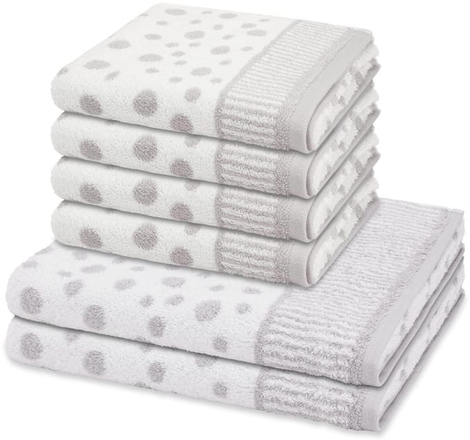 Ross Sonstiges 4 X handdoek 2 X douchehanddoek - in set 6 pack Punkte allover