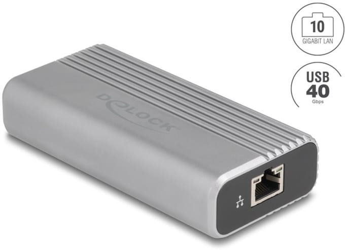 Delock USB 40 Gbps USB Type-C™ Network Adapter 10 Gigabit LAN 1 x RJ45