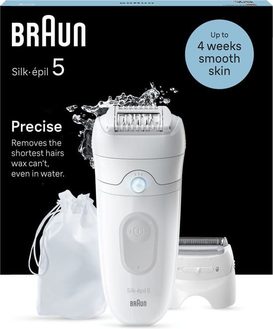 Braun Silk·épil 5 - Epilator met Ladyshave opzetstuk - type 5-041 - Wit/Grijs